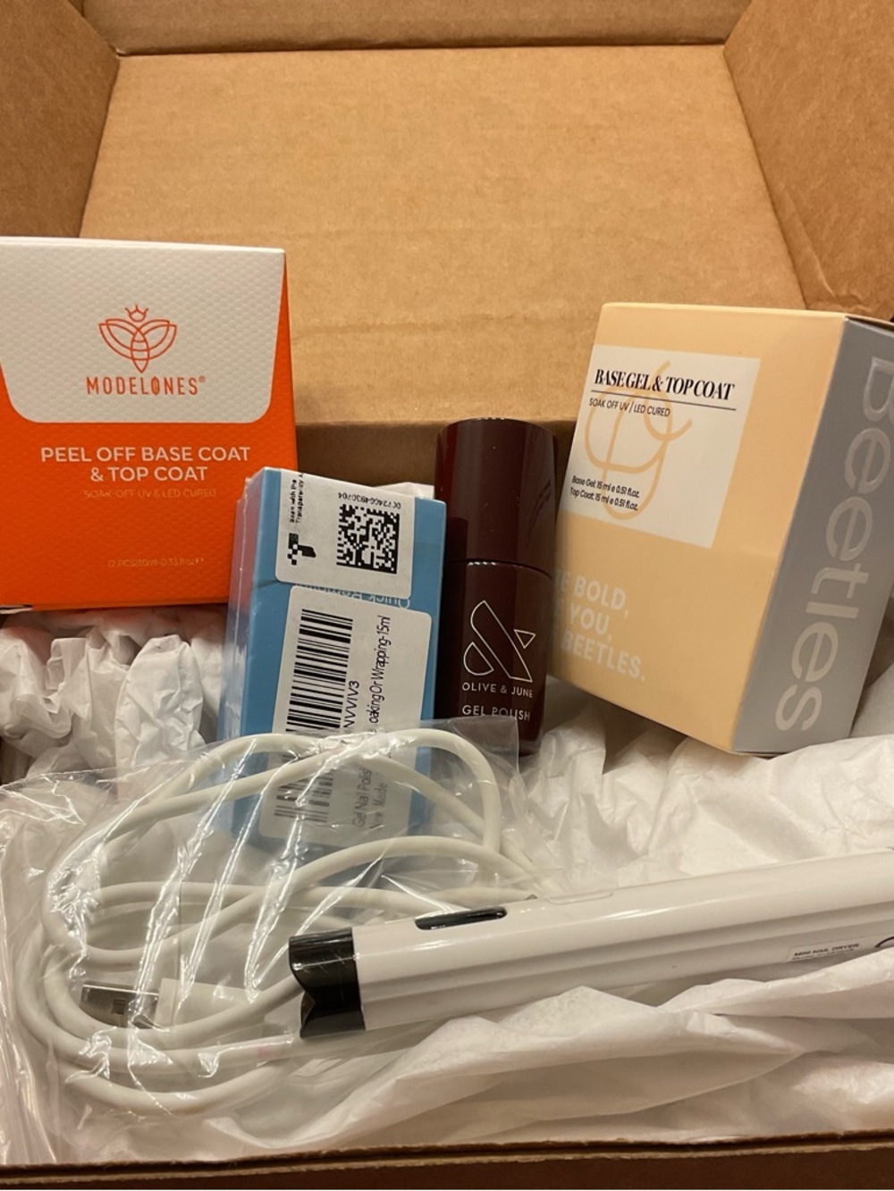 Bundle of gel nail supplies